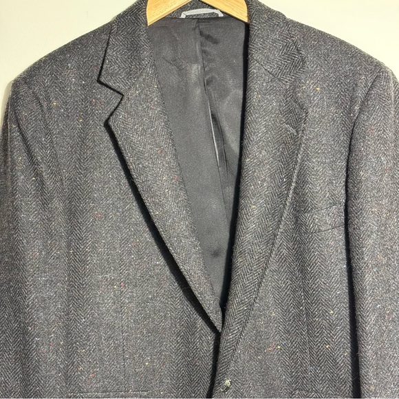 Haggar Black Sport Coat 100% pure wool size 42S - Picture 3 of 13